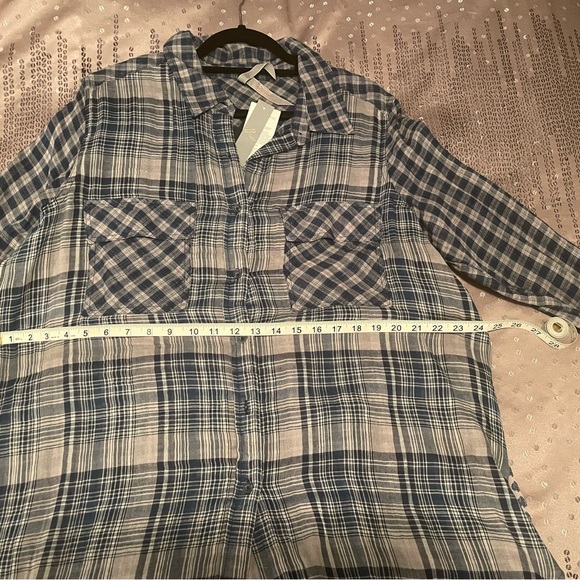 Melissa McCarthy by Seven Women's Patchwork Plaid Shirt – Size 1X - Picture 5 of 6